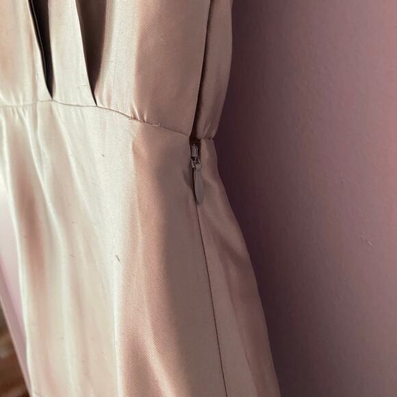 NWT Theory Silk Ice Gray Shantung Twill Button Down A-Line Mini Dress Women's 6 - Picture 7 of 16